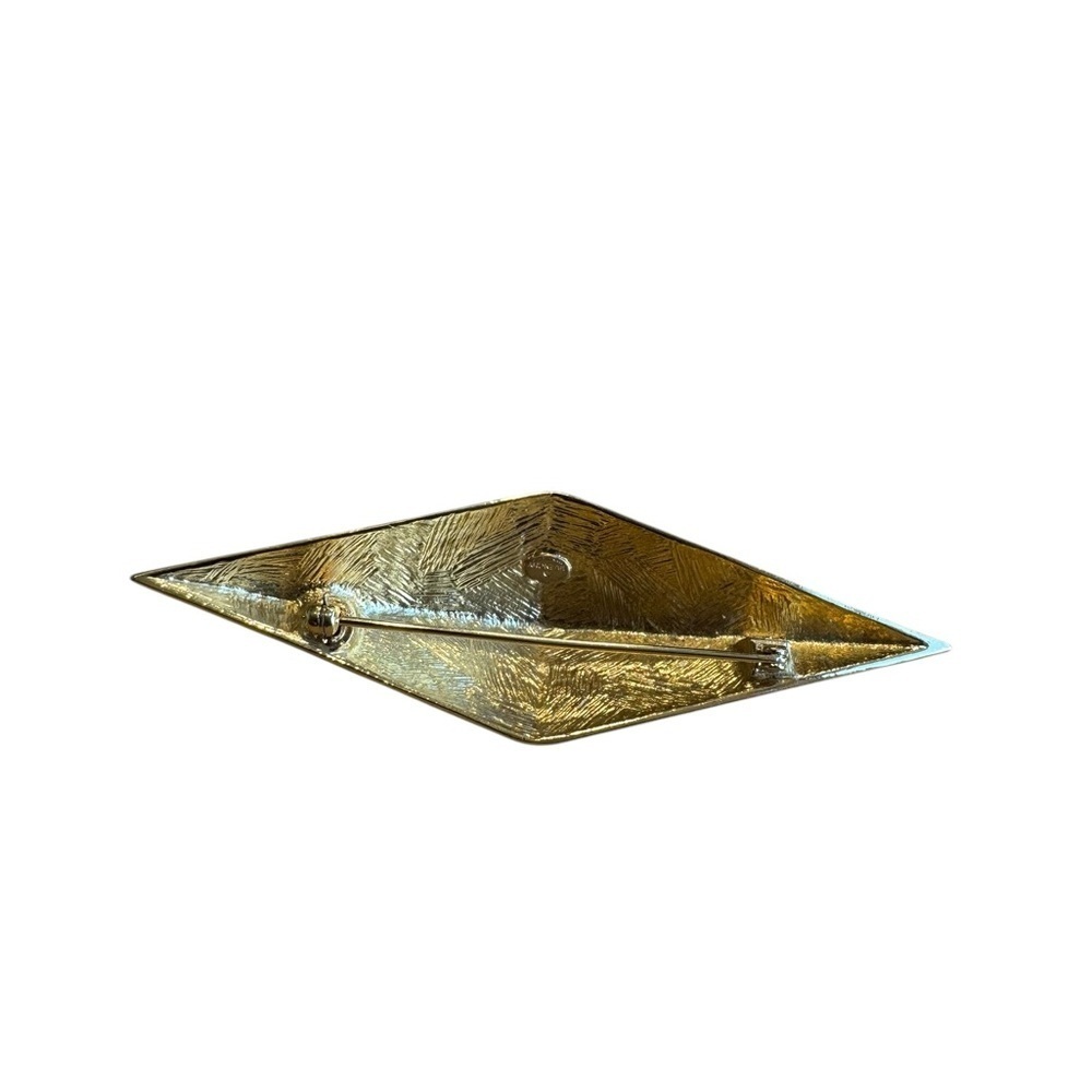 Givenchy Gold Tone Geometric Brooch - Picture 4 of 5